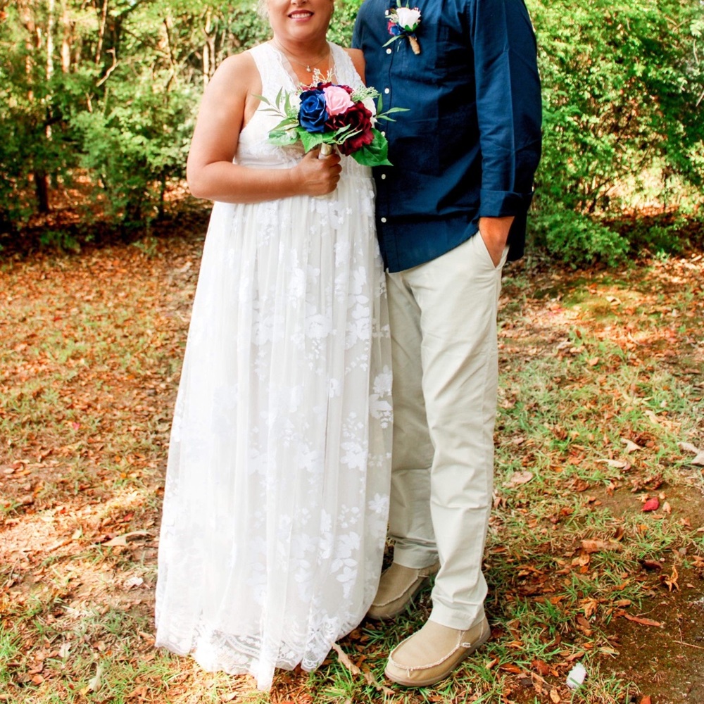 Bohemian Lace Wedding  Dress